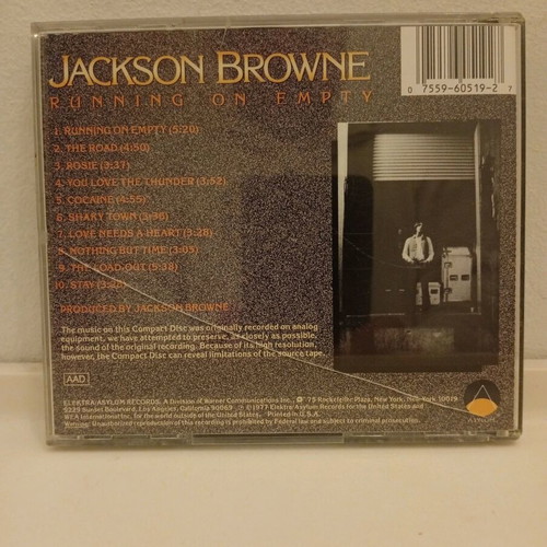 Jackson Browne Running On Empty CD used, rock