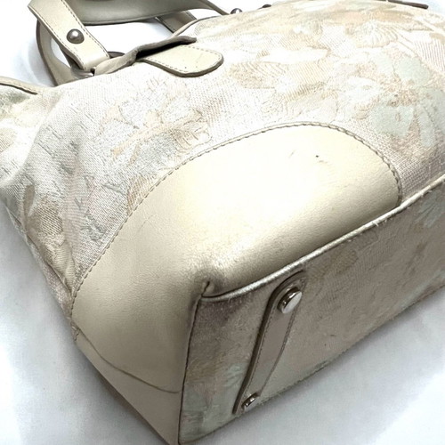Lamarthe beige cloth/leather handbag used