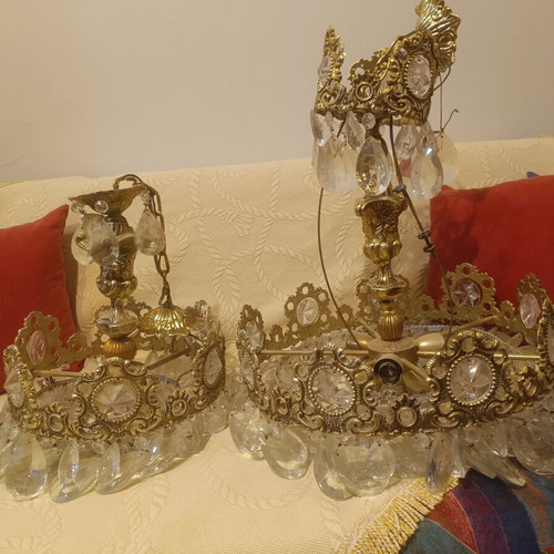 Chandelier set of 2 used, fully functional