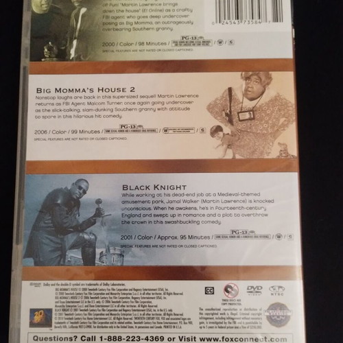 Martin Lawrence Comedy Triple Feature DVD like new