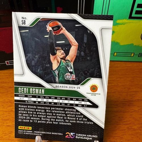 Panini Prizm EuroLeague Card Cedi Osman 2024-25 like new