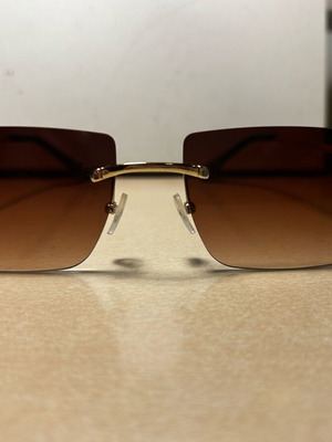Unbranded sunglasses like new rimless with brown gradient lenses