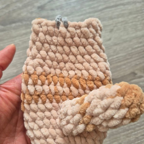 Handmade Pusheen Pouch Keychain beige, brand new