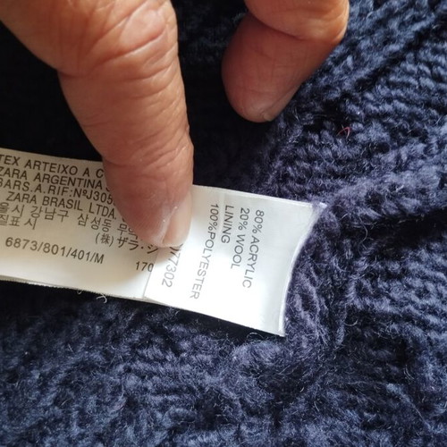 Zara cardigan with hood used, size M, blue