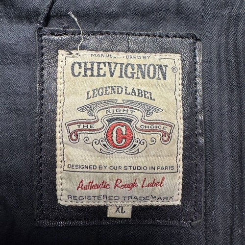 Chevignon B-Flake leather jacket XL black like new