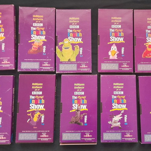 The Ozmo English Show used, BBC English lessons, video cassettes 1-10