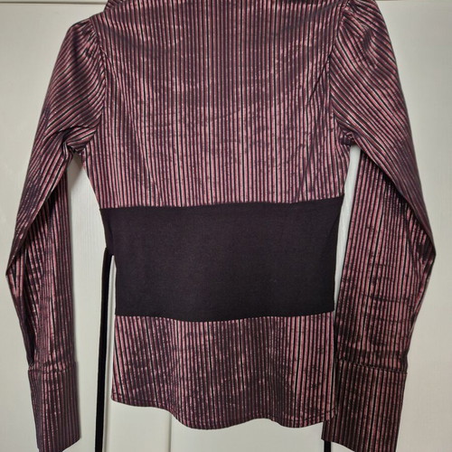 Madlen vintage striped blouse size M new, black and silver