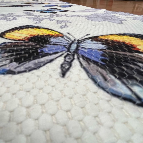 Cotton runner 100% new, handmade with butterfly design 0.70x1.40