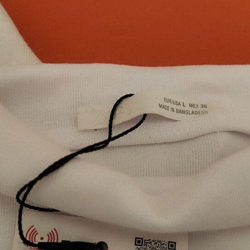 Zara sleeveless elastic white top, size L