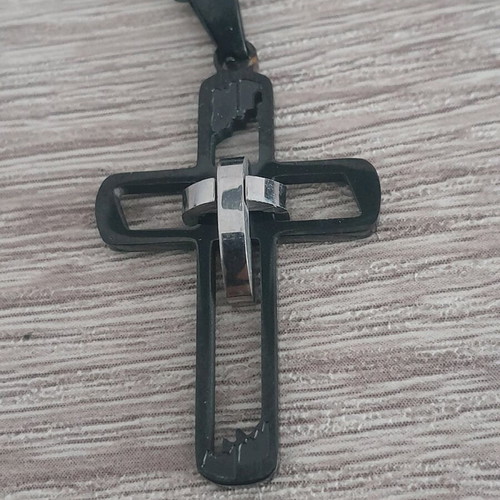Small black metal cross new