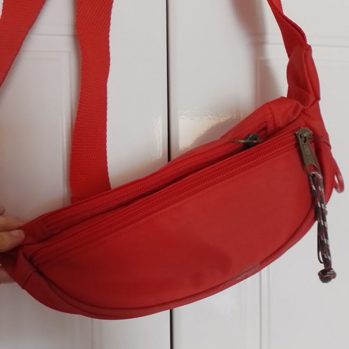 Polo banana bag used, red, medium size