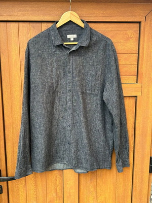 Men's linen blend shirt COS like new, size XL, blue