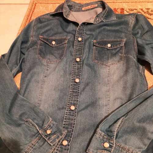 Denim shirt like new, blue, size L
