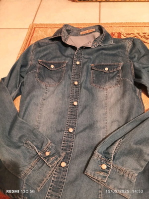 Denim shirt like new, blue, size L