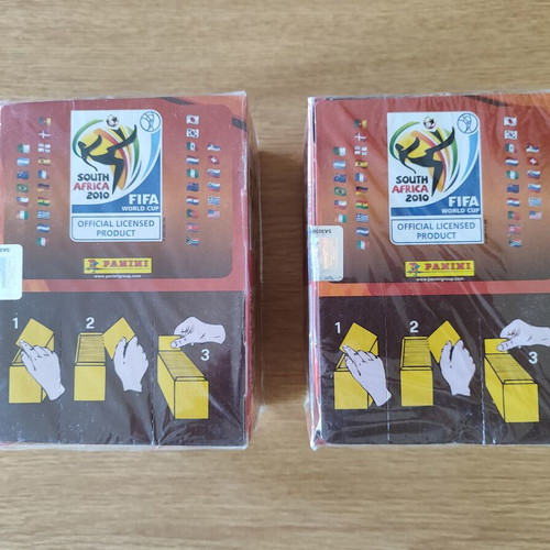 Panini World Cup 2010 Display Boxes new, set of 2 with 100 packs each