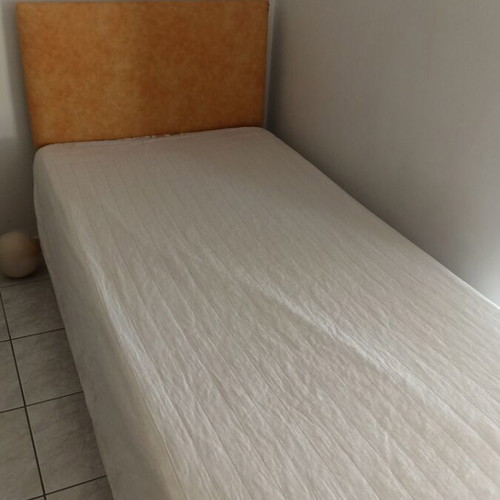 Single bed used with mattress