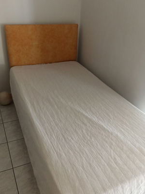 Single bed used with mattress