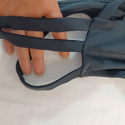 Black strappy push up bikini like new, size large