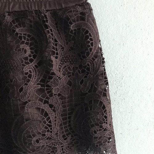 Black shorts with lace and inner lining, new, size S/M