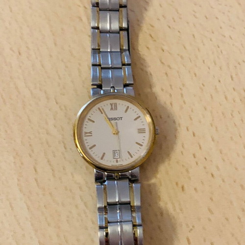 Tissot T983 unisex watch used, stainless steel, white dial