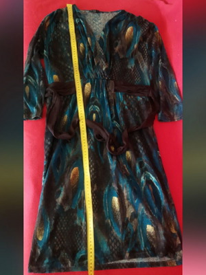 Dress size S like new, green, ties at back