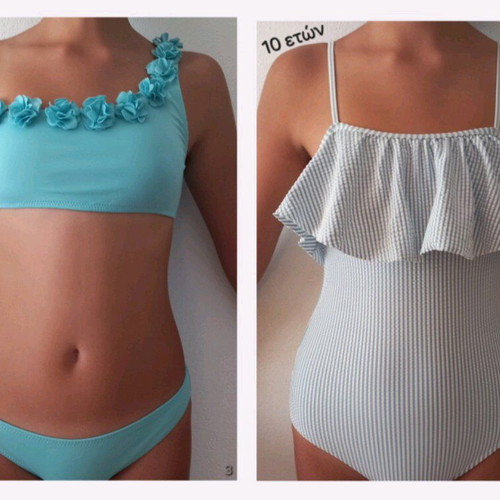 Swimsuits for 10-year-old girl like new, pack of 2 turquoise