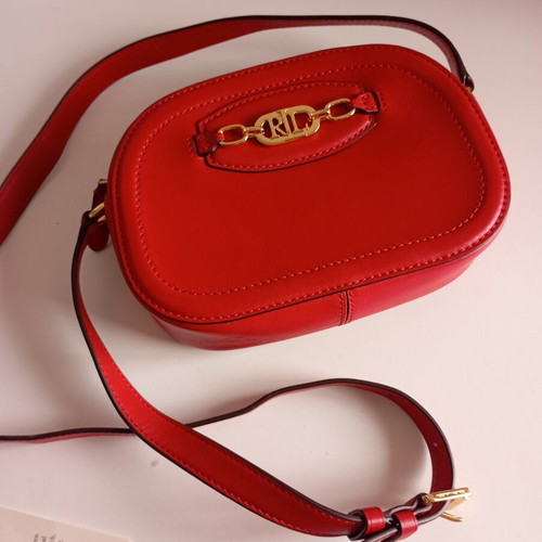 Ralph Lauren leather crossbody bag new, dark red