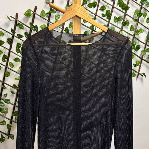 Only blouse like new, size L, black, transparent