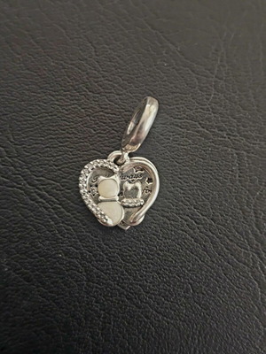 Pandora silver charm with two cats like new