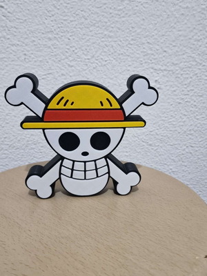 One Piece Logo Jolly Roger Luffy 3D print made of new PLA plastic