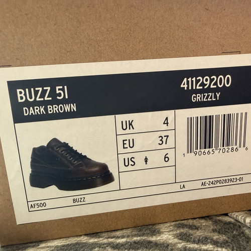 Dr. Martens Buzz brown leather boots UK 4