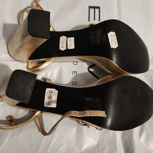 Πέδιλα Envie Shoes χρυσαφί καινούργια, νούμερο 41, τακούνι 12 πόντο