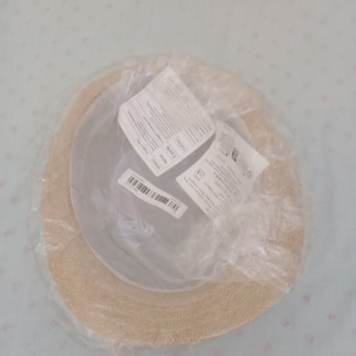 Panama hat new, dark beige and brown, one size