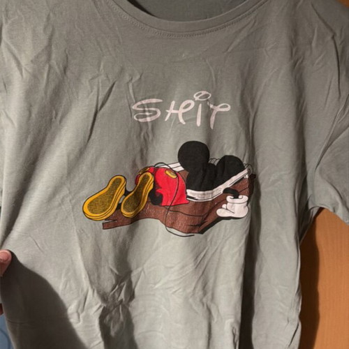 Mickey T-shirt used, green, size M