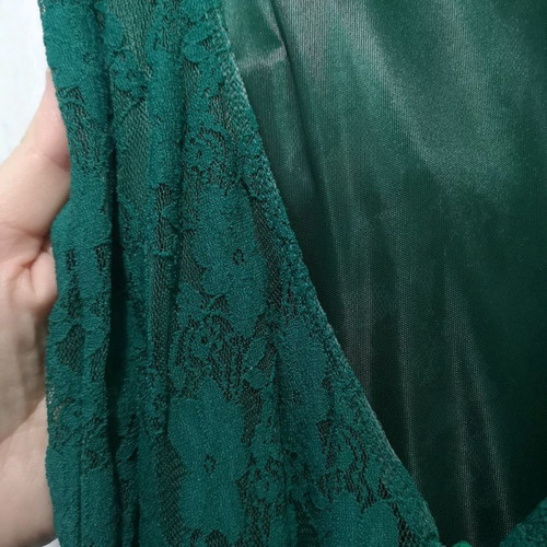 Angel City dress used, lace, size L, cypress green