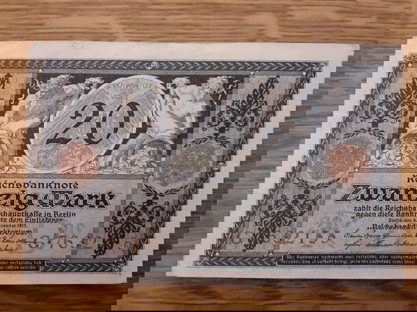 ΓΕΡΜΑΝΙΑ 20 ΜΑΡΚΑ ( 1915 ) - GERMANY - 20 ZWANZIG MARK ( 1915 ) VERY FINE / ΕΞΑΙΡΕΤΙΚΗ ΚΑΤΑΣΤΑΣΗ !!!