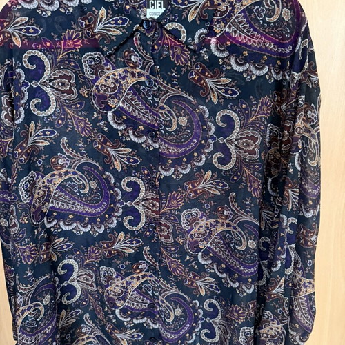 Ciel Concept shirt skirt and ribbon set like new, blue and purple
