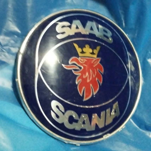 Vintage original Saab Scania badge used, 90s decade for Saab 93 - 900 9000