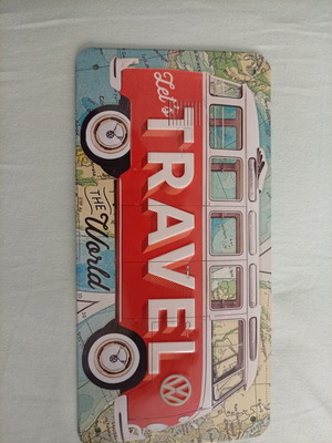 Metal decorative plaque with vintage style, like new, 20x10 cm