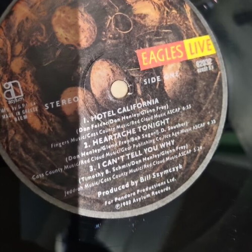 Eagles Live vinyl used