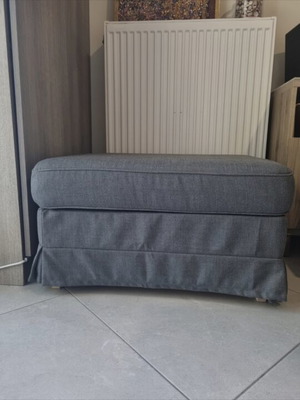 Ektorp dark grey footstool with storage, like new