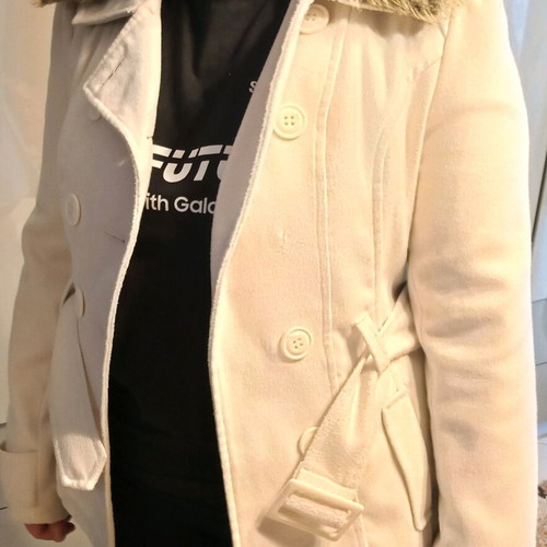 White women's half coat TALLY WEIJL like new, size XL