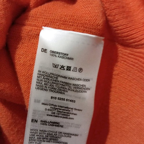 Marc O'Polo cashmere cardigan like new, size S-M, orange