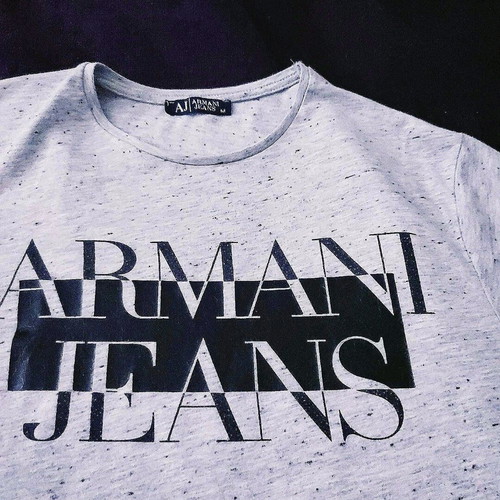 Armani AJ S men's T-shirt, Emporio Armani, black and grey