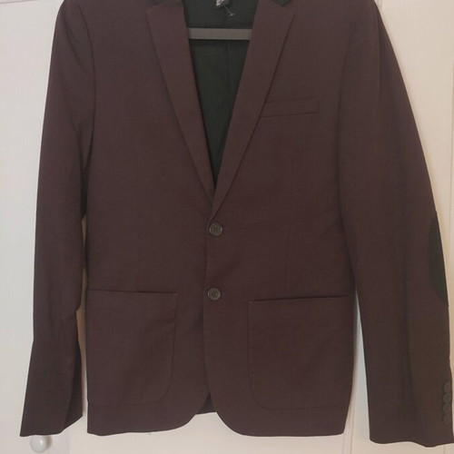 H&M jacket slim fit, like new, burgundy and black, size S