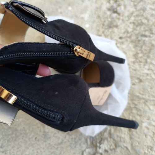 Belle Women Black D'Orsay Pumps Size 38 like new