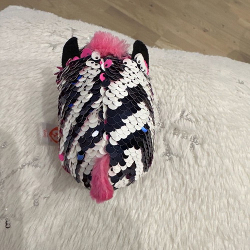 TY plush Beanie Boos Sequin the Zebra 4.5 cm like new