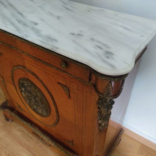 Antique Louis French Bayou Buffet used with marble