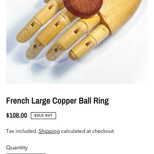 Soninke French Large Cooper Ring with Traditional Woven Design