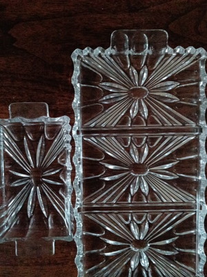 Vintage crystal platters from 1950, new